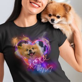 Lägg till din egen foto-cute-Djurälskare i Stil T Shirt
