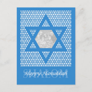 LÄGG TILL DIN EGEN FOTO - Hanukkah - David-Star Helg Vykort