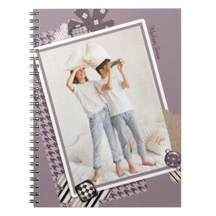 Lägg till din egen foto Modern Girly Personlig Nam Anteckningsbok