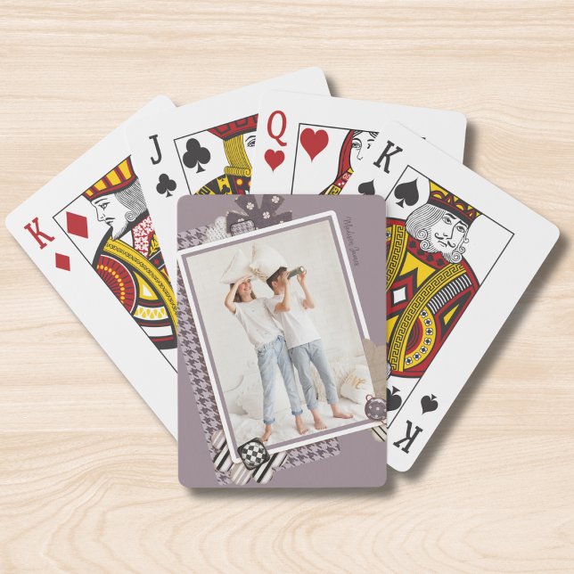 Lägg till din egen foto Modern Girly Personlig Nam Casinokort (Skapare uppladdad)