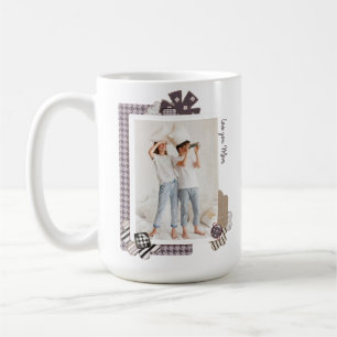 Lägg till din egen foto Modern Girly Personlig Nam Kaffemugg