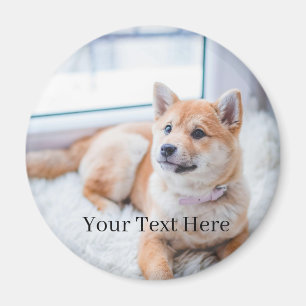 Lägg till din egen foto och anpassad text magnet