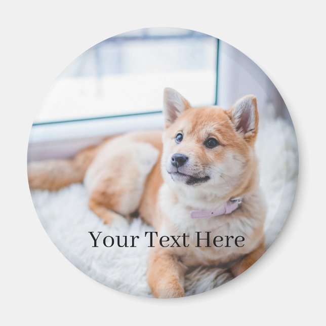 Lägg till din egen foto och anpassad text magnet (Framsidan)