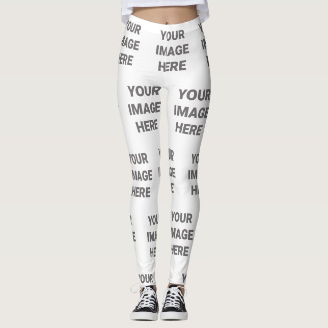 Lägg till din egen fotodesign leggings (Framsida)
