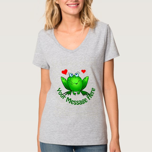 Lägg till din egen Grönt för meddelandecute från g T Shirt (Framsida)