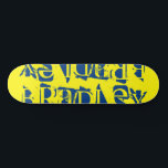 Lägg till din egen Gult för eget namn, Personlig b Mini Skateboard Bräda 18,5 Cm<br><div class="desc">Med Skateboard för egna Personliger för eget namn kan du lägga till personligens namn i modern blå typografi på en enkel bakgrund för gulten. Anpassa genom att redigera texten i textrutan. Ge en anpassningsbar har gjort en gåva, skateboard-personlig till din favoritskateboarder för jul, födelsedag eller din BFF. Designad av ©Evco...</div>