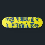 Lägg till din egen Gult för eget namn, Personlig b Mini Skateboard Bräda 18,5 Cm<br><div class="desc">Med Skateboard för egna Personliger för eget namn kan du lägga till personligens namn i modern blå typografi på en enkel bakgrund för gulten. Anpassa genom att redigera texten i textrutan. Ge en anpassningsbar har gjort en gåva, skateboard-personlig till din favoritskateboarder för jul, födelsedag eller din BFF. Designad av ©Evco...</div>