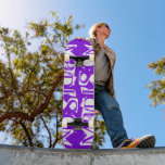 Lägg till din egen Lila för anpassad Personlig Mini Skateboard Bräda 18,5 Cm<br><div class="desc">Med Skateboard för egna Personliger för eget namn kan du lägga till personligens namn i modern vit typografi med enkel lila. Anpassa genom att redigera texten i textrutan. Ge en anpassningsbar har gjort en gåva,  skateboard-personlig till din favoritskateboarder för jul,  födelsedag eller din BFF. Designad av ©Evco Studio www.zazzle.com/store/evcostudio</div>