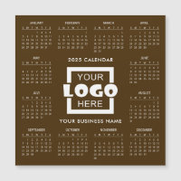 Lägg till din egen Logotyp 2025-kalender | Magnet