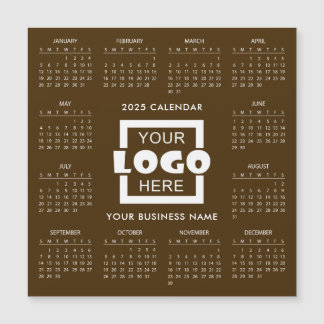 Lägg till din egen Logotyp 2025-kalender | Magnet