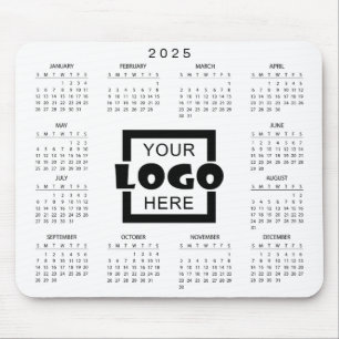 Lägg till din egen Logotyp 2025-kalender Musmatta