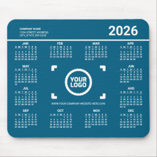 Lägg till din egen logotyp 2026 Kalender Musmattor