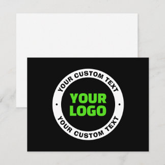 Lägg till din egen Logotyp eller överladdad design Anteckningskort