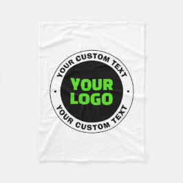 Lägg till din egen Logotyp eller överladdad design Fleecefilt