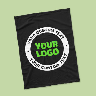 Lägg till din egen Logotyp eller överladdad design Fleecefilt