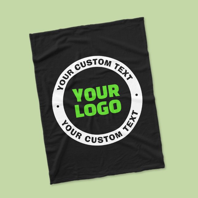 Lägg till din egen Logotyp eller överladdad design Fleecefilt (Skapare uppladdad)