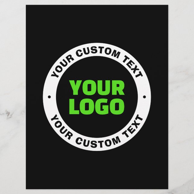 Lägg till din egen Logotyp eller överladdad design Reklamblad (Framsidan)