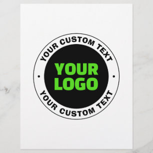 Lägg till din egen Logotyp eller överladdad design Reklamblad