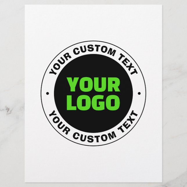 Lägg till din egen Logotyp eller överladdad design Reklamblad (Framsidan)