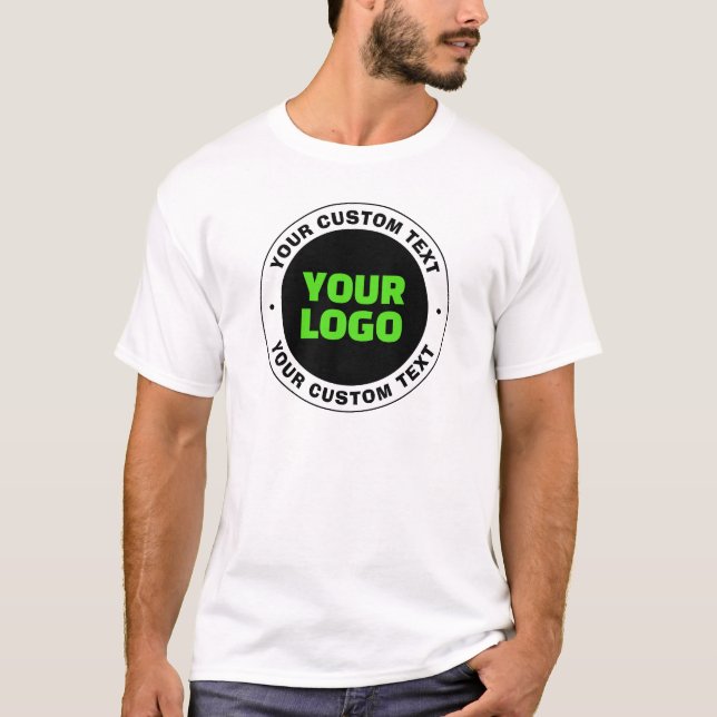 Lägg till din egen Logotyp eller överladdad design T Shirt (Framsida)