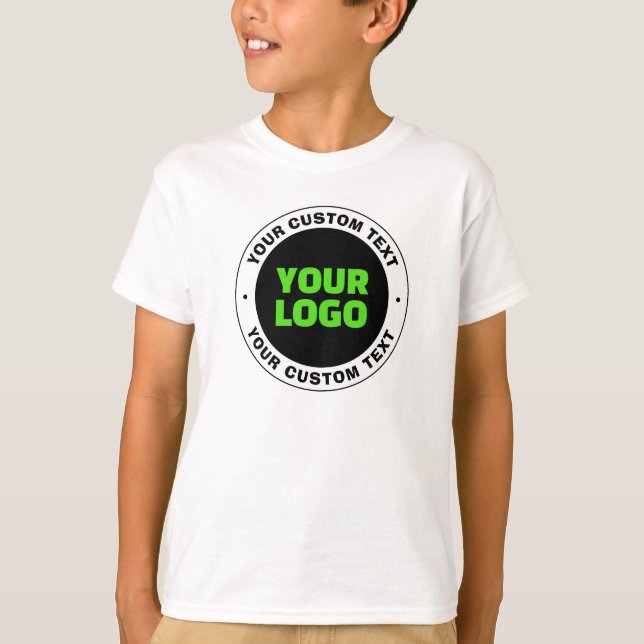 Lägg till din egen Logotyp eller överladdad design T Shirt (Framsida)