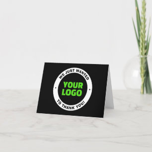 Lägg till din egen Logotyp eller överladdad design Tack Kort