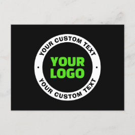 Lägg till din egen Logotyp eller överladdad design Vykort