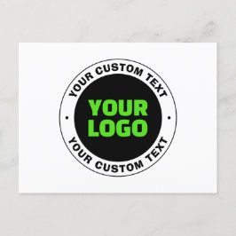 Lägg till din egen Logotyp eller överladdad design Vykort