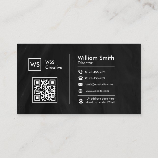 Lägg till din egen logotyp Fyrkantig professionell Visitkort (Baksida)