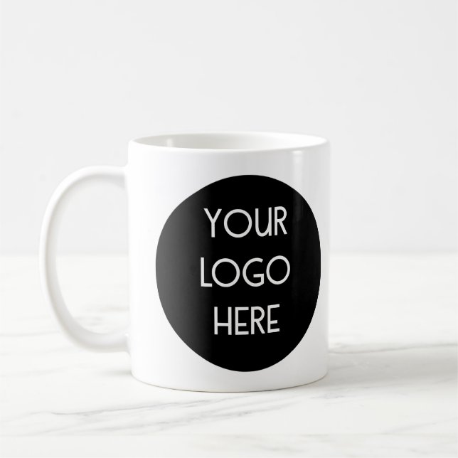 Lägg till din egen logotyp  kaffemugg (Vänster)