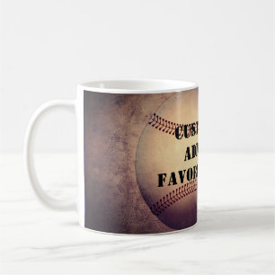 lägg till din egen offertdesign i mugg baseball an