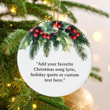 Lägg till din egen offertjul, botanisk Blommigt