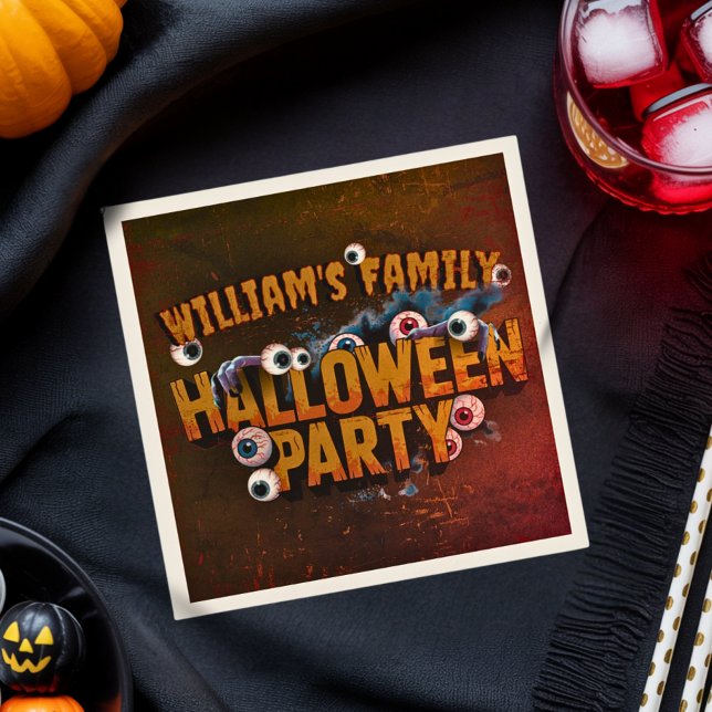 Lägg till din egen Ord Anpassningsbar Halloween Mo Pappersservett (Skapare uppladdad)