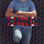 Lägg till din egen Personlig för eget namn blå röd Mini Skateboard Bräda 18,5 Cm<br><div class="desc">Med Skateboard för egna Personliger för eget namn kan du lägga till personligens namn i modern röd typografi med en enkel blå bakgrund. Anpassa genom att redigera texten i textrutan. Ge en anpassningsbar har gjort en gåva, skateboard-personlig till din favoritskateboarder för jul, födelsedag eller din BFF. Designad av ©Evco Studio...</div>