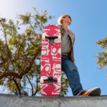 Lägg till din egen Personlig för eget namn Nypå Ro Mini Skateboard Bräda 18,5 Cm<br><div class="desc">Med Skateboard för egna Personliger med eget namn kan du lägga till personligens namn i modern vit typografi på en enkel nyare rosa bakgrund. Anpassa genom att redigera texten i textrutan. Ge är en anpassningsbar som har skateboarder för personlig till din favoritskateboarder för jul, födelsedag eller din BFF. Designad av...</div>