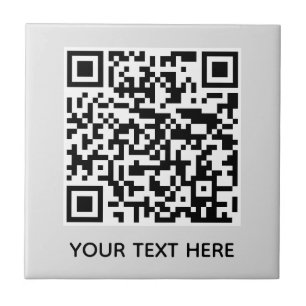 Lägg till din egen QR-kod text Skanna Minimal Enke Kakelplatta
