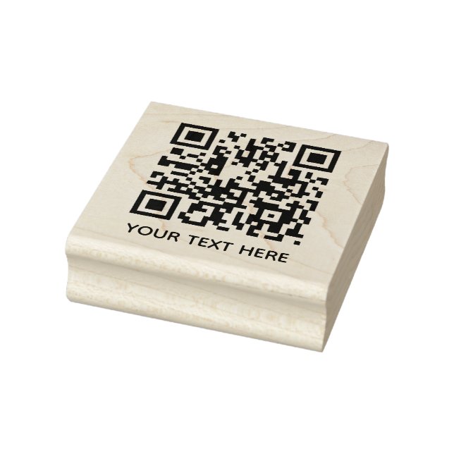 Lägg till din egen QR-kodtext Scan Minimal Simal Stämpel (Stämpel)