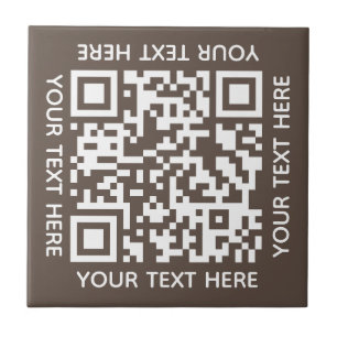 Lägg till din egen QR-kodtext Scan Minimal Simple  Kakelplatta