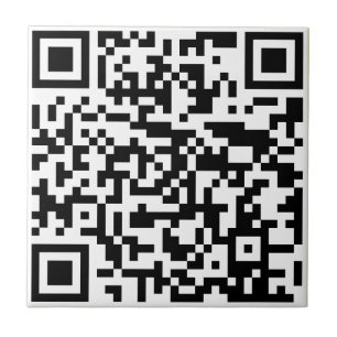 Lägg till din egen QR-kodtext Scan Minimal Simple  Kakelplatta