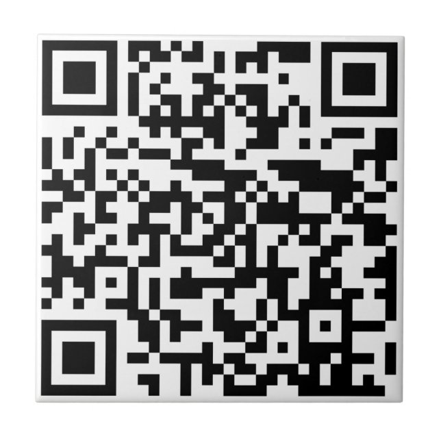 Lägg till din egen QR-kodtext Scan Minimal Simple  Kakelplatta (Framsidan)