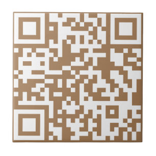 Lägg till din egen QR-kodtext Scan Minimal Simple  Kakelplatta