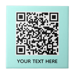Lägg till din egen QR-kodtext Scan Minimal Simple Kakelplatta