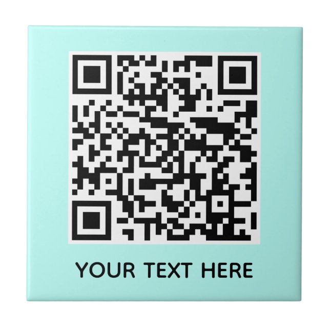 Lägg till din egen QR-kodtext Scan Minimal Simple  Kakelplatta (Framsidan)