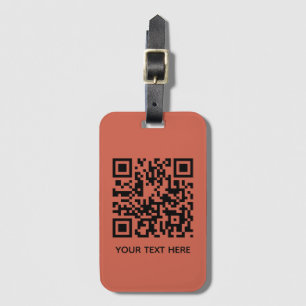 Lägg till din egen QR-kodtext Scan Minimal Terraco Bagagebricka