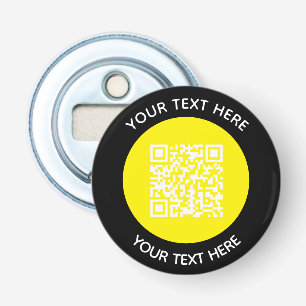 Lägg till din egen runda QR-kodtext Scan Minimum Flasköppnare