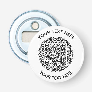 Lägg till din egen runda QR-kodtext Scan Minimum Flasköppnare