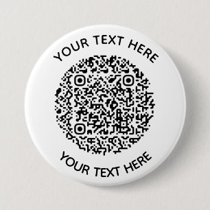 Lägg till din egen runda QR-kodtext Scan Minimum Knapp