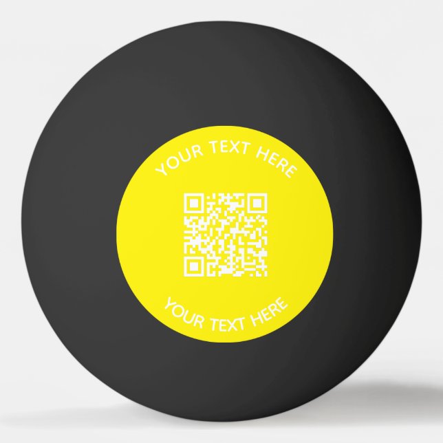 Lägg till din egen runda QR-kodtext Scan Minimum Pingisboll (Framsidan)