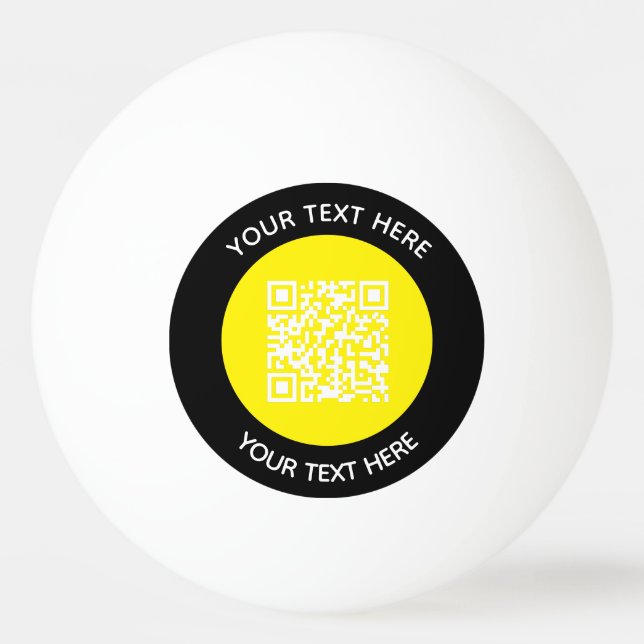 Lägg till din egen runda QR-kodtext Scan Minimum Pingisboll (Framsidan)