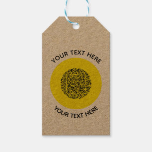 Lägg till din egen runda QR-kodtext Scan Minimum Presentetikett